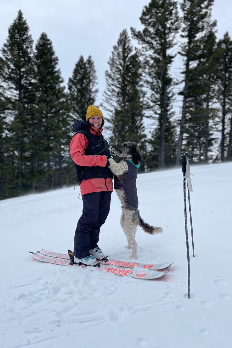 Gloria and Alberto getting ready to ski.